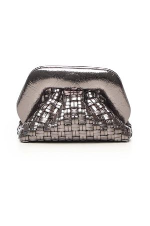Pochette in pelle sintetica argento THE MOIRE' | TMFW25GMWL125DARKSILVER